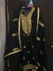 Black & Gold Embroidered Suit