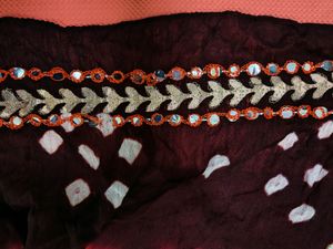 Red And Brown Dupatta