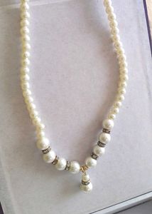 Vintage Pearl &amp; Rhinestone Necklace