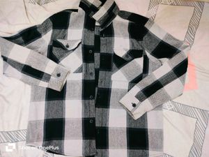 Premium Wool Blend Checkered Shirt – Classic Black