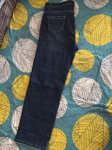 Blue Colour Ripped Denim