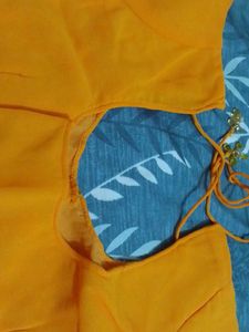 Elegant yellow Saree with blouse