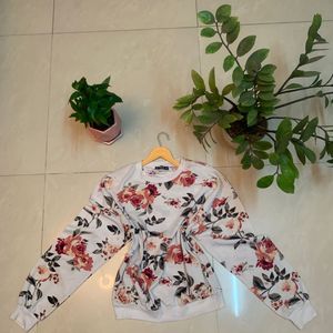 Floral Print Sweater