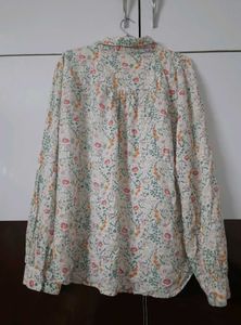 Plus Size White Floral Shirt