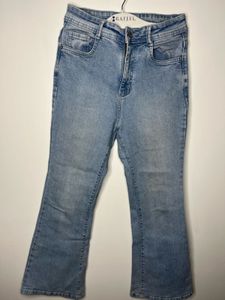 Women High Waist Flared Jeans