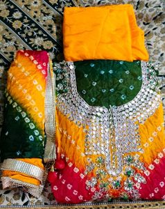 unstitched bandage pary wear kurti pant Dupatta se