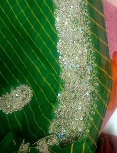 Green Striped Saree