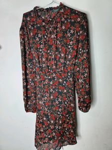 Printed A-line Dress