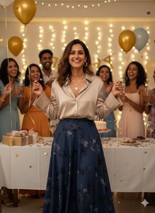 🥂 Golden Hour Luxe: ZARA Champagne Satin Blouse