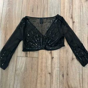 ✧⁠*⁠。Sequin Embellished Bolero Jacket