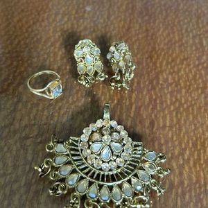 Pendant+ EARRING + Finger Ring ,all Matching