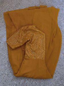 It&#39;s a Beautiful Mustard Yellow Ethnic Dress F