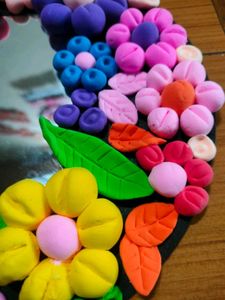 Floral Clay Mirror