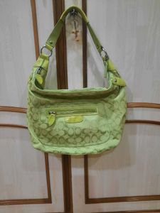 Coach Green Signature Hobo Bag