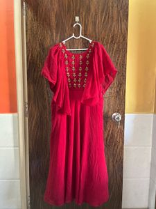 32 Bust Maroon Gown For Women
