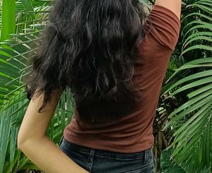 Brown V-Neck T-Shirt