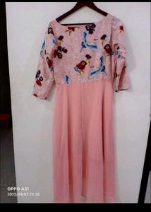 Floral Print Pink Dress