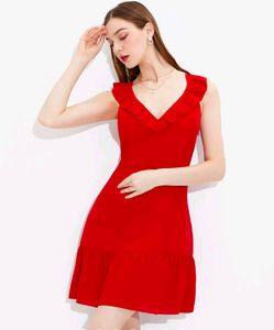 Urbanic Ruffle A-Line Red Dress (Women&#39;s)