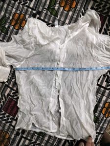 WHITE ADDI SHIRT (See-through)