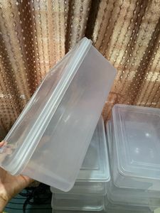 10 plastic Storage Box (Clear, 12.75 x 8