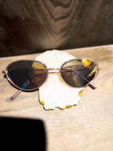 Rose Gold Aviator Sunglasses