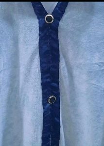 Velvet Aqua Blue Kurti