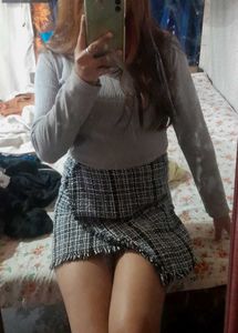 Chic Tweed Mini Skirt Coord Set