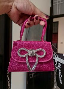 Stylecast Mini Glitter Bag With Sling. (New)