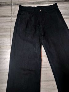 Dark Wash Wide Leg Jeans Black