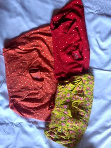 Girls' Cute Frocks Combo Of 3