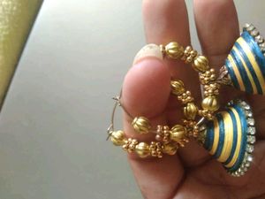 Hoop Jhumka Earrings(Handmade)