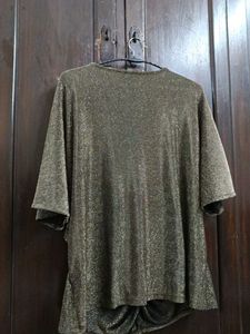 Gold Metallic Party Top – Marks &amp; Spencer