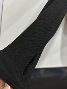 Ribbed Crop Top Black Zip Up