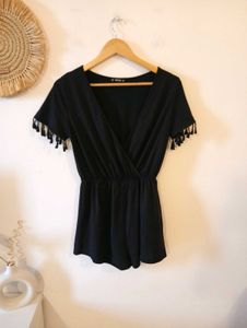 Shein Boho Black Playsuit