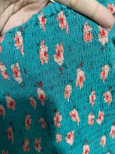 Printed Peplum Crop Top