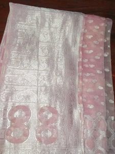 Light Pink Organza Saree