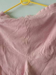 Zudio Pink Ribbed Shorts