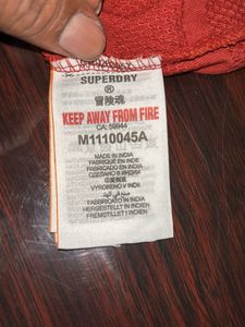 Superdry Brand New Orange Textured T-Shirt