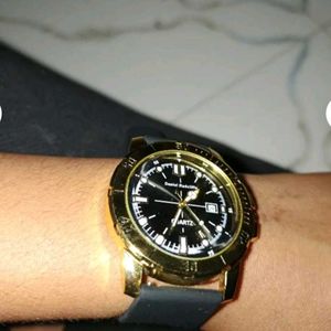 Gold-Tone Watch Full Working Condition