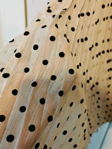 Polka Dot Pleated Skirt