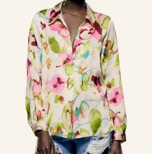 Zara Floral Print Button-Down Shirt