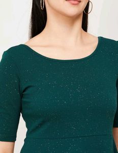 Ginger by lifestyle, Women A-line Green Dress