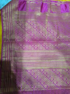 Yellow And Pink Festive Saree