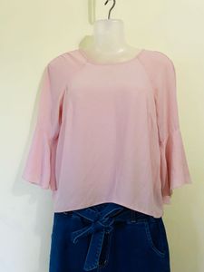 Pink Bell Sleeve Top