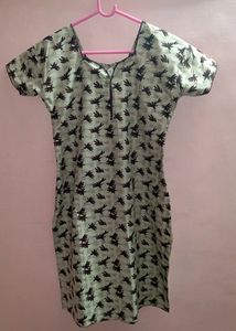 White Top with Pink Design