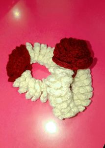 Crochet Flower Hair Tie