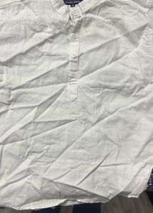 WHITE SHIRT KURTA SHORT  👔DROP PRICE