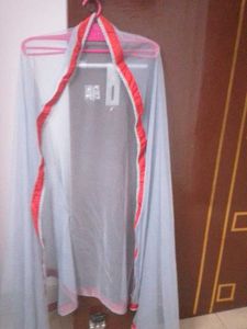 Red &amp; grey Dupatta