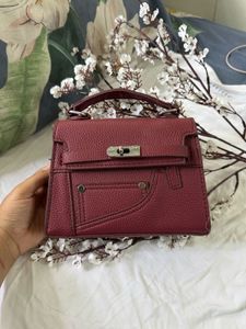 Maroon handbag