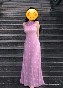 Pink Floral Maxi Dress